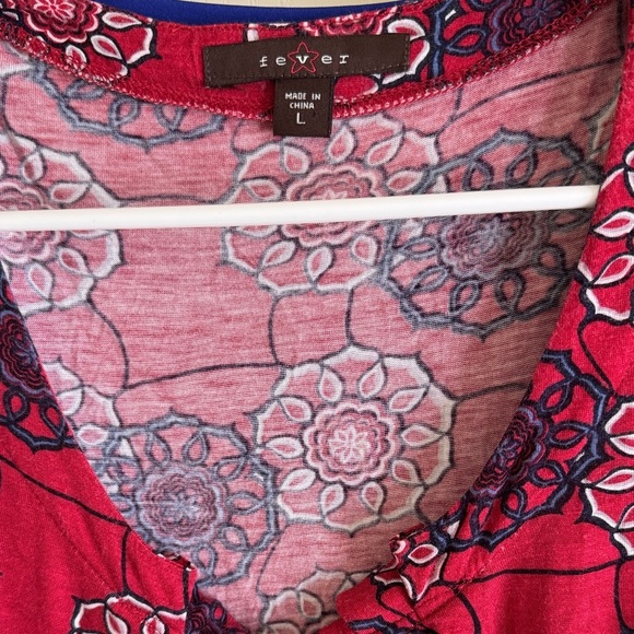 Fever Burgundy and Pink Floral Dress - Picture 1 of 5